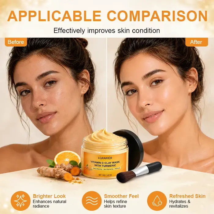 Masque à l'argile au curcuma 120g