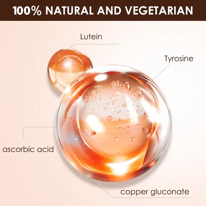 Boisson bronzante végane sans sucre 60ml – Gouttes orales naturelles saveur pastèque pour un éclat solaire intérieur – Soin de la peau