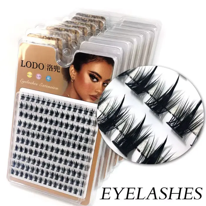 1 boîte/150 paquets de cils de vison 3D naturel russe extension de cils individuelle grappe de cils 