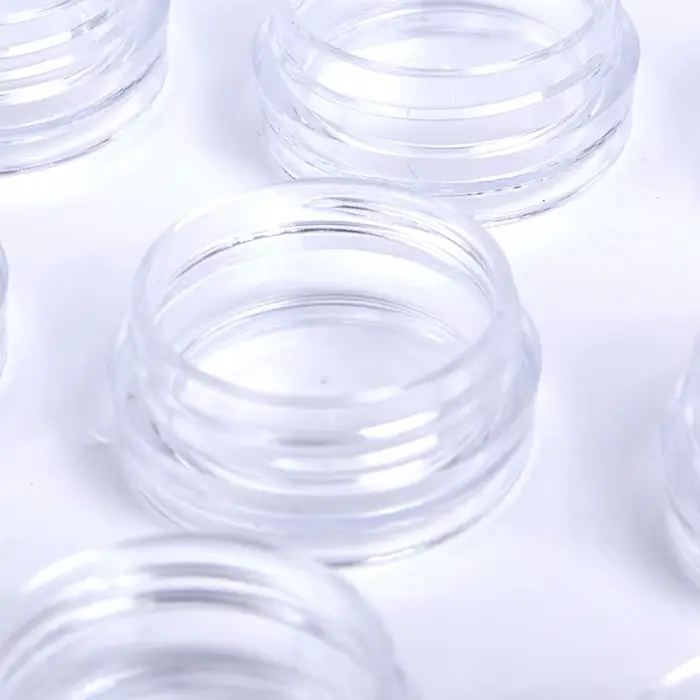 Mini pots cosmétiques transparents 5g pour échantillons de crème