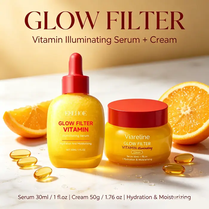 Ensemble Sérum et Crème Illuminants à la Vitamine Glow Filter 30ml