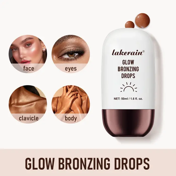 Gouttes bronzantes scintillantes