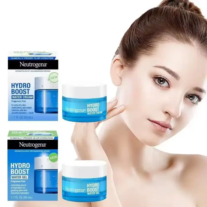 Neutrogena Hydro Boost crème 24 heures d'hydratation légère Non grasse tous les Types de peau Base de maquillage réparation nocturne