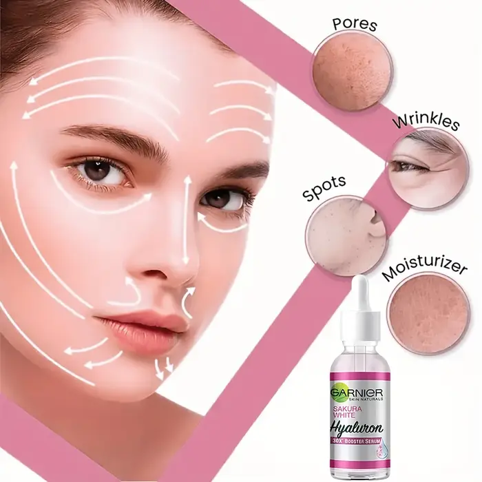 GARN Nier rose sérum Sakura lueur 30x rehausseur hyaluronique