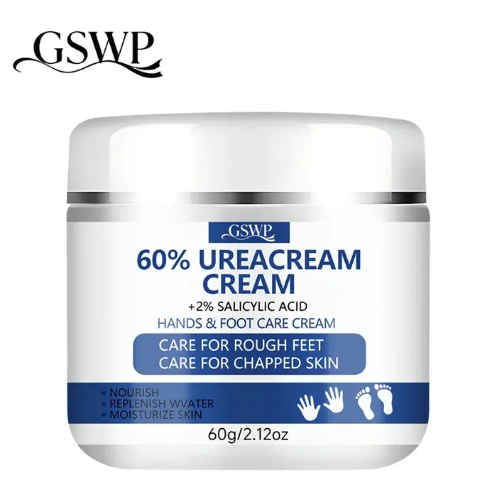 Crème pour les mains et les pieds GSWP à 60 % d'urée, contenant de l'acide salicylique, améliore la