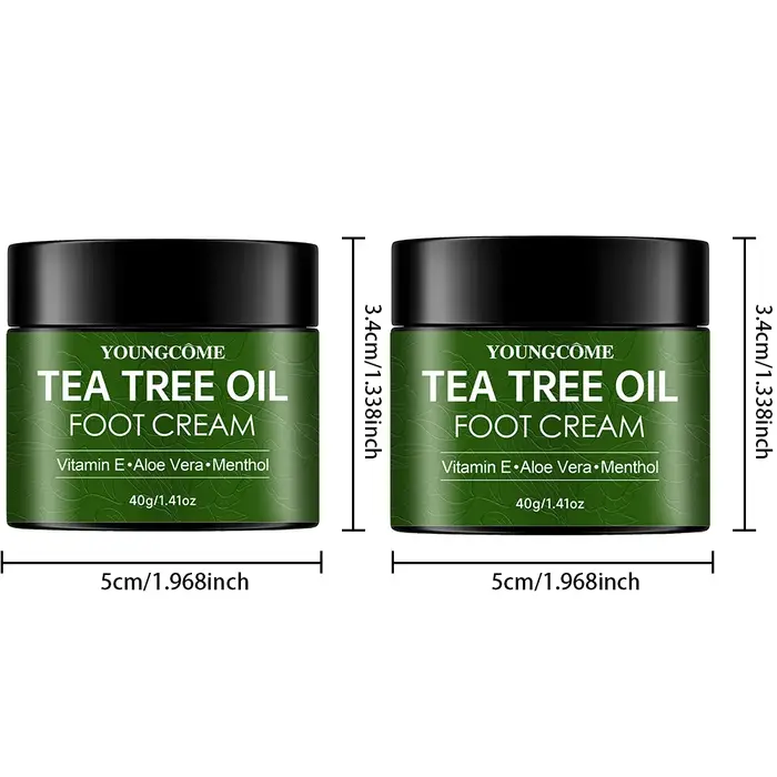 Crème pour les pieds à l'huile d'arbre à thé, améliore la rugosité de la peau, adoucit les pieds cra