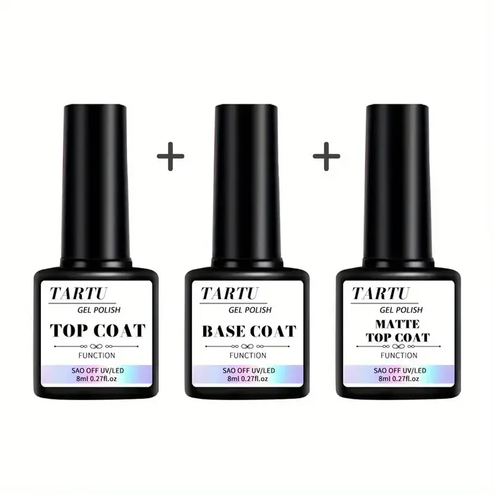 Ensemble de vernis à ongles Gel fonctionnel de 8Ml, avec couche de Base et couche de finition en dia
