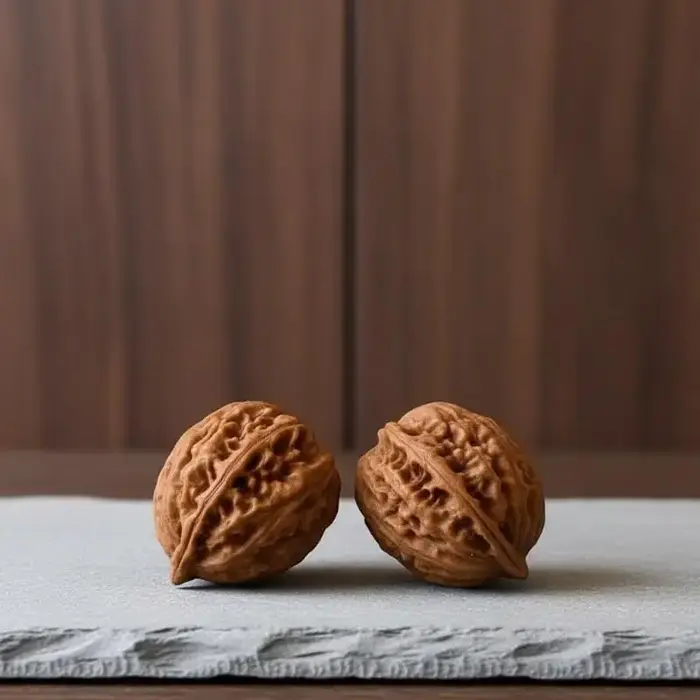 Lot de 2 balles de massage pour les mains en noyer Wenwan naturel