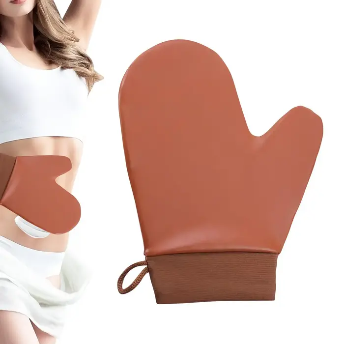 Mitaine applicatrice de bronzage en similicuir pour femmes