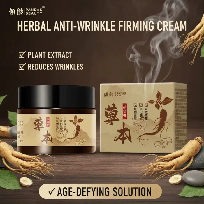 Crème pour le visage Anti-rides à base de plantes