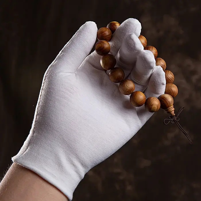 Lot de 6 gants en coton blanc pour l'eczéma