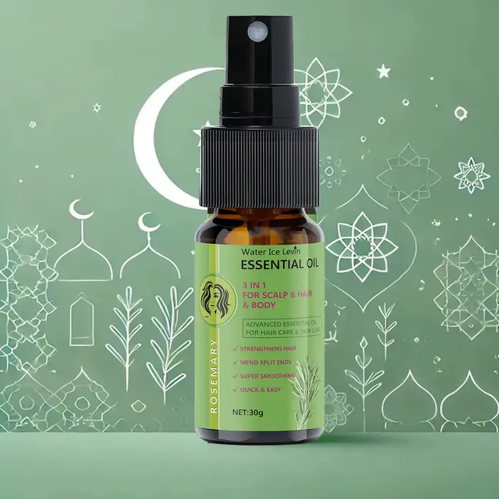 Huile Essentielle de Romarin 3 en 1 pour Cheveux et Cuir Chevelu - Renforce et Lisse