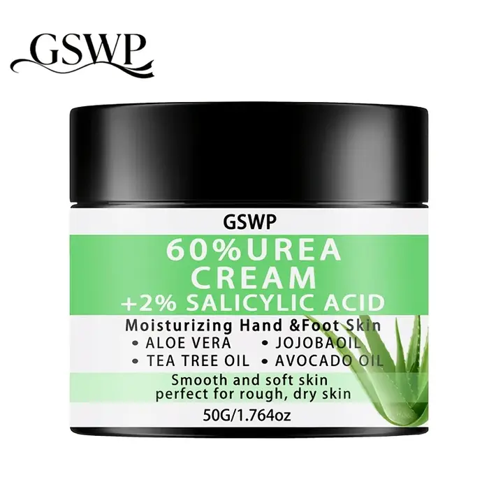 GSWP Crème pour les mains et les pieds à 60 % d'urée avec acide salicylique, huile de jojoba, huile 