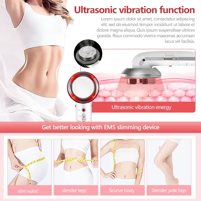 Masseur corporel ultrasonique infrarouge 3 en 1 EMS, réduction du visage, Anti-Cellulite, brûleur de graisse, perte de poids, Machine amincissante à infrarouge