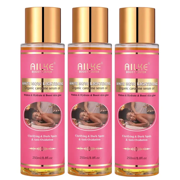 AILKE Sérum de carotène biologique huile corporelle éclaircissante, peau lisse, hydratant, avec vita