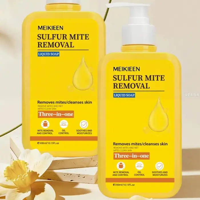 Gel Douche Exfoliant Anti-Acariens au Soufre