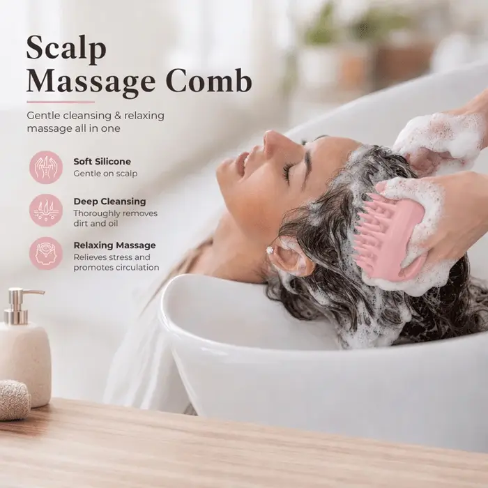 Brosse de massage du cuir chevelu pour le shampoing