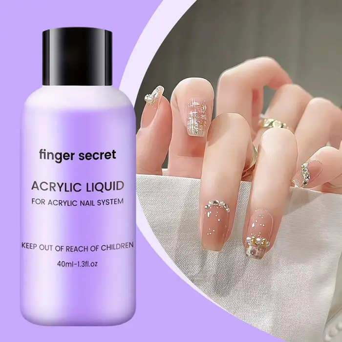 Cristal monomère liquide acrylique pour ongles, 40ml/75ml/120ml/240ml, pour Nail Art, Extension de p
