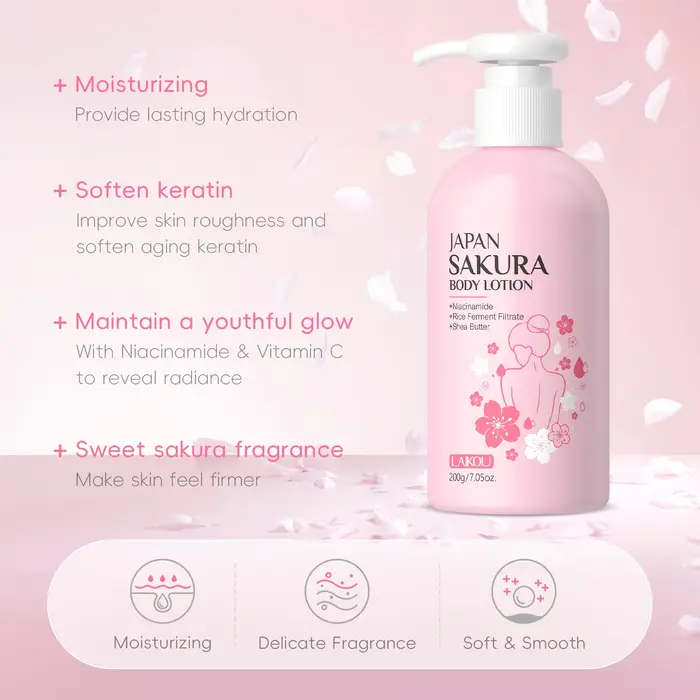 LAIKOU japon Sakura Lotion pour le corps nourrissante hydratant