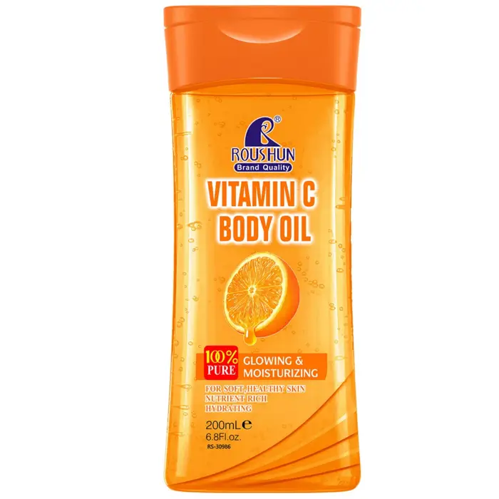200ml Roushun Huile corporelle à la vitamine C, soin hydratant pour la peau, soin hydratant adapté à