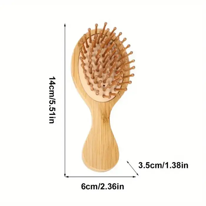 Peigne à coussin d'air en bois de bambou avec poils de Massage