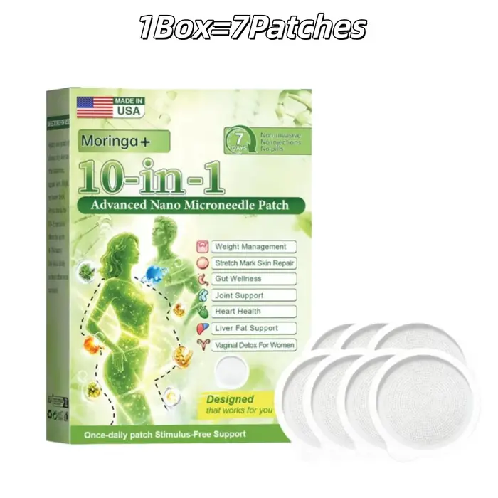 Patch Minceur Détoxifiant Moringa+ Nano Microneedle pour la Perte de Poids et la Combustion des Grai