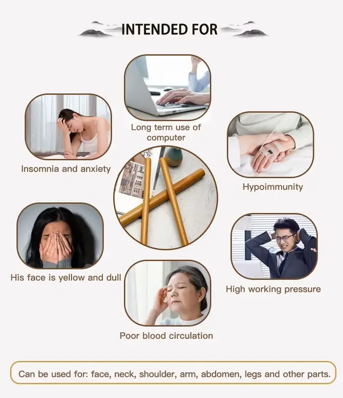 Bâtons de massage Maderoterapia en bambou naturel