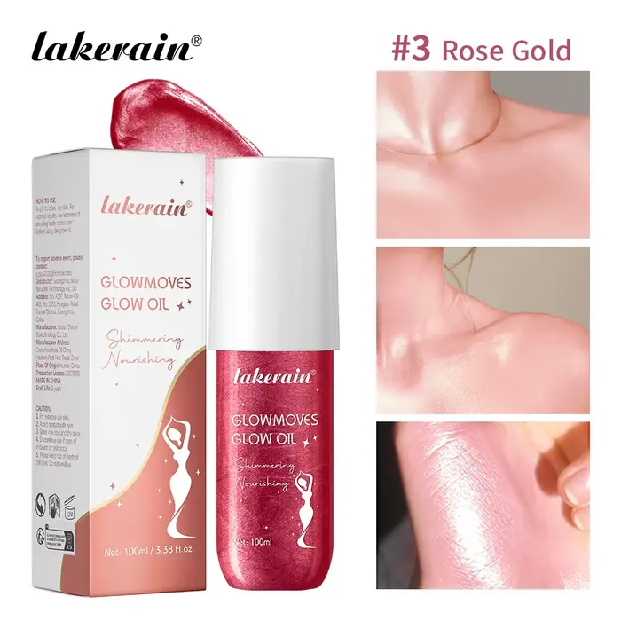 Soins du corps Glow Motions Glow Body Oil 100ml Hydratant Adoucissant Brésilien Shimmer Bronze Non g