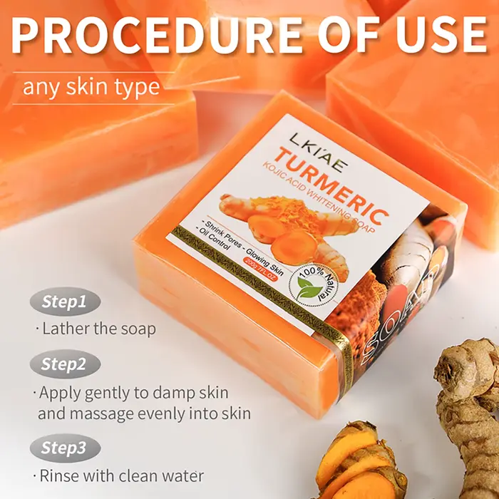 Crème blanchissante naturelle au curcuma pour le corps