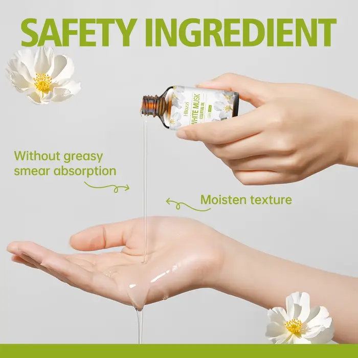 Huile essentielle de musc blanc vanille blanche riche odeur soins de la peau