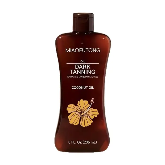 Huile Accélératrice de Bronzage à la Noix de Coco 236ml, Lotion Bronzante Hydratante pour le Corps, 
