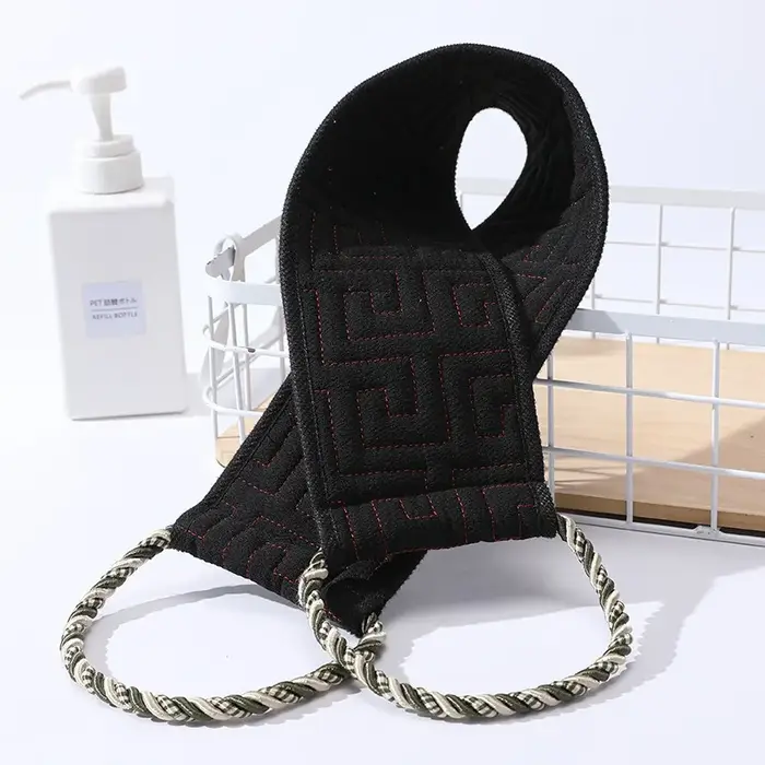 Serviette de gommage du dos double face, douche Durable, exfoliante, ceinture de bain, gant pour le 