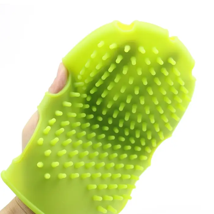 Gant de massage, brosse de bain en silicone, gants de douche, exfoliant corporel pour le nettoyage d
