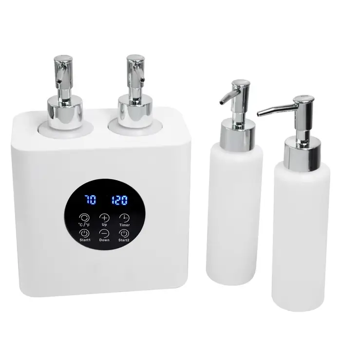 Chauffe-huile électrique Double bouteille, Lotion de Massage, crème, affichage LED, biberons pour bé