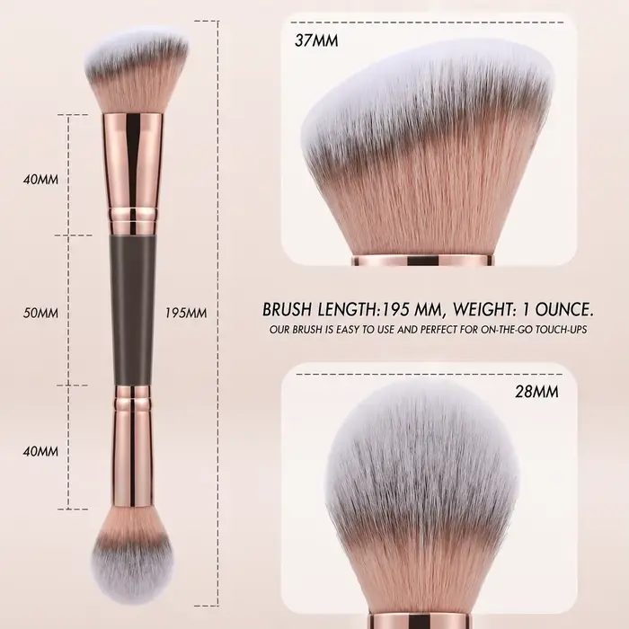 Pinceau bronzant double embout