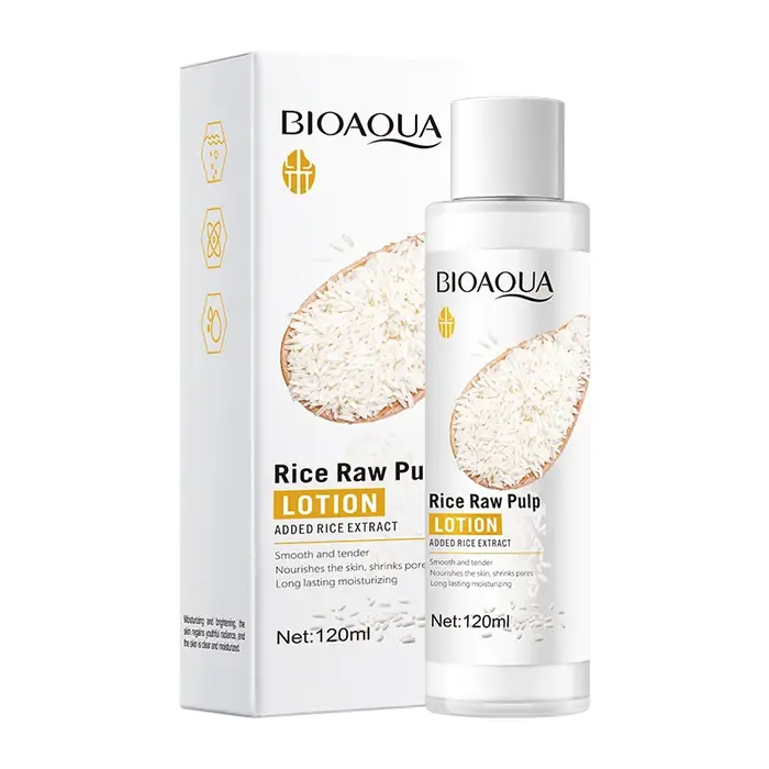 Lotion à l'acide hyaluronique BIOAOUA à la purée de riz