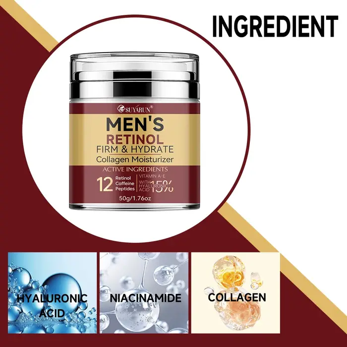 Crème pour le visage pour hommes au collagène et au rétinol – Anti-âge