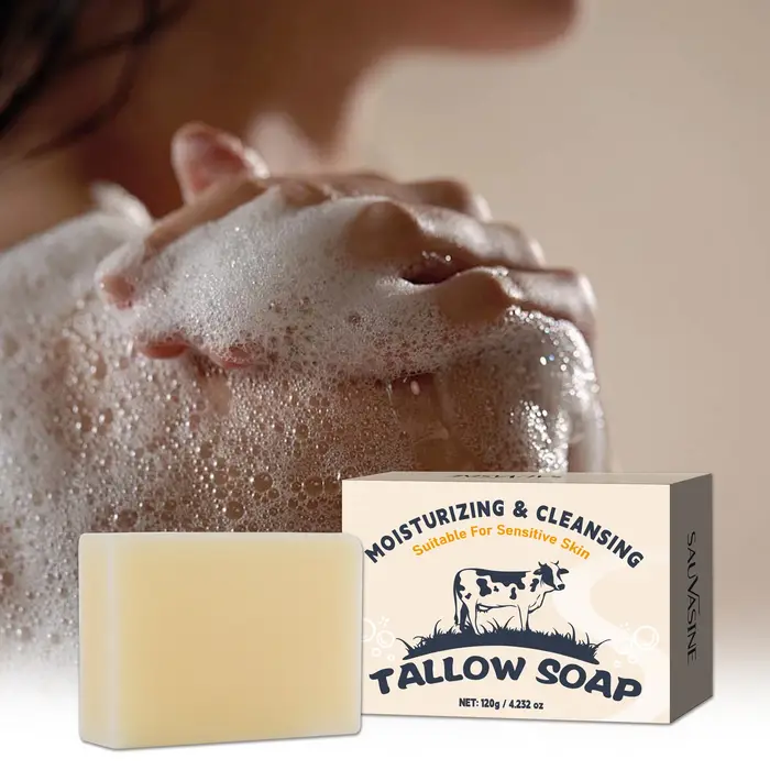 Barre de savon Tallow de bœuf faite à la main