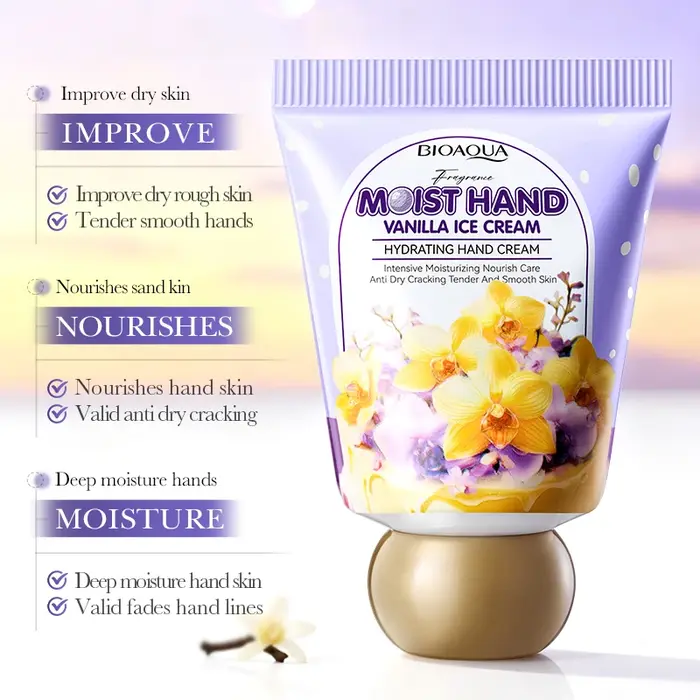 BIOAQUA crème pour les mains vanille hydratante nourrissante Anti-âge Anti-rides crèmes blanchissantes