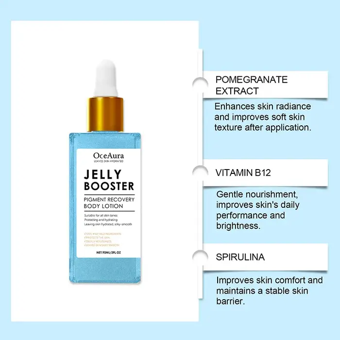 Lotion pour le corps de récupération de pigments de Booster de gelée