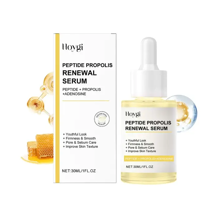 Sérum de renouvellement de propolis peptidique, adenosine, rides, ridules, élimination des Pores, sé