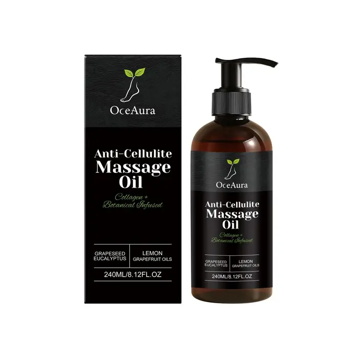 Huile de massage anti-cellulite au collagène pour l'abdomen et les cuisses, raffermissante, nourriss