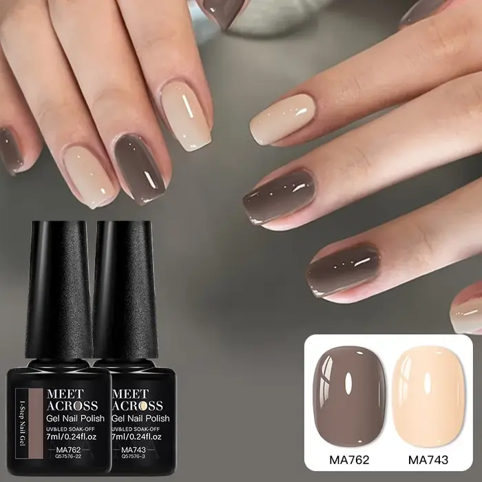Vernis à ongles Gel noir blanc, combinaisons de couleurs multiples, décorations Nail Art à faire soi