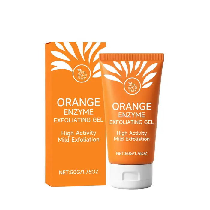 Gel exfoliant à l'orange pour le soin du visage et du corps, adoucit et purifie la peau, nettoie en 