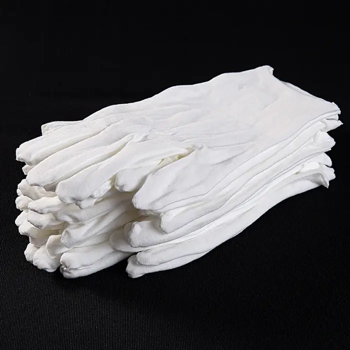 Lot de 6 gants en coton blanc pour l'eczéma et les mains sèches