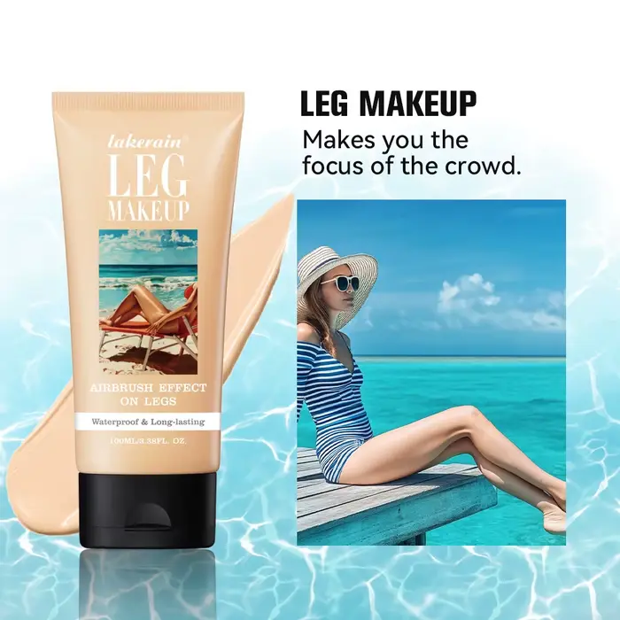 Fond de Teint Corps et Jambes Effet Bronze avec Houpette 100ml – Crème Bronzante