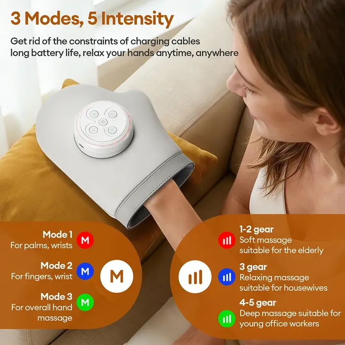 Masseur électrique pour les mains avec 3 modes