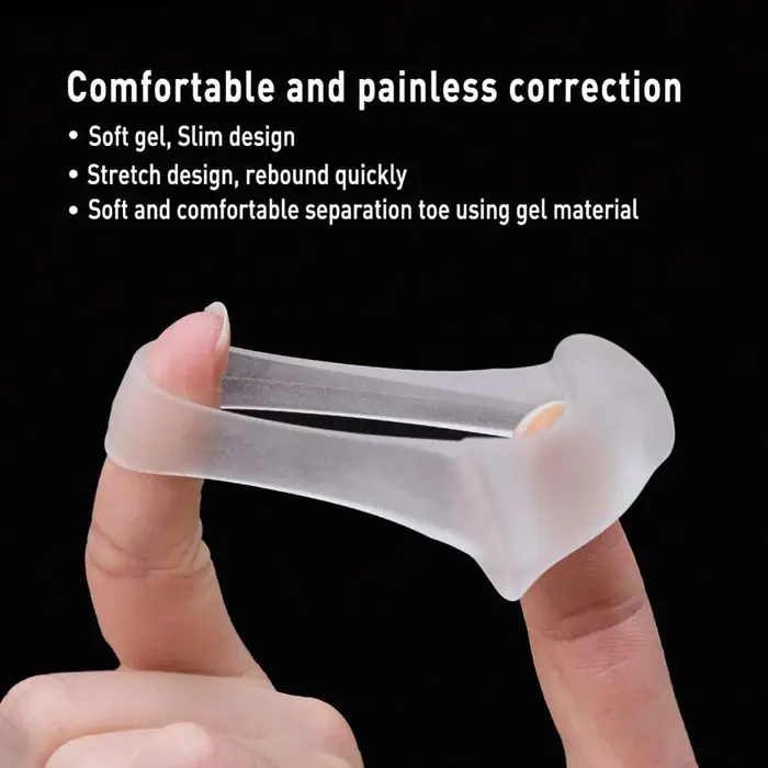 Orthèses protecteur os superposés pédicure 2 pièces anneau séparateur d'orteil oignon Hallux Valgus pouce Correction de Massage orthopédique