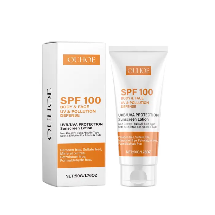 Lotion solaire anti-âge SPF100, protection UVA UVB, nourrissante, hydratante, rafraîchissante, non g