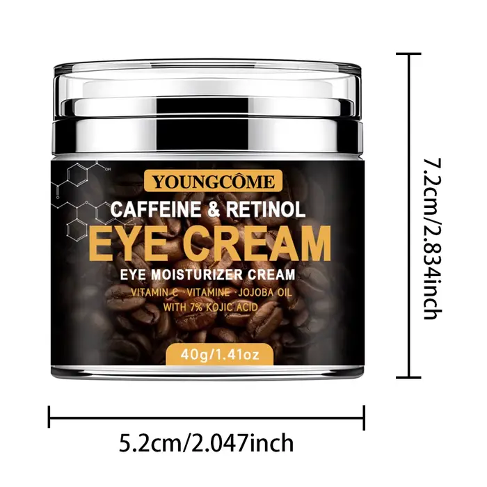 Crème pour les yeux à la caféine, estompe les cernes, raffermissant, élimination des poches, hydrata